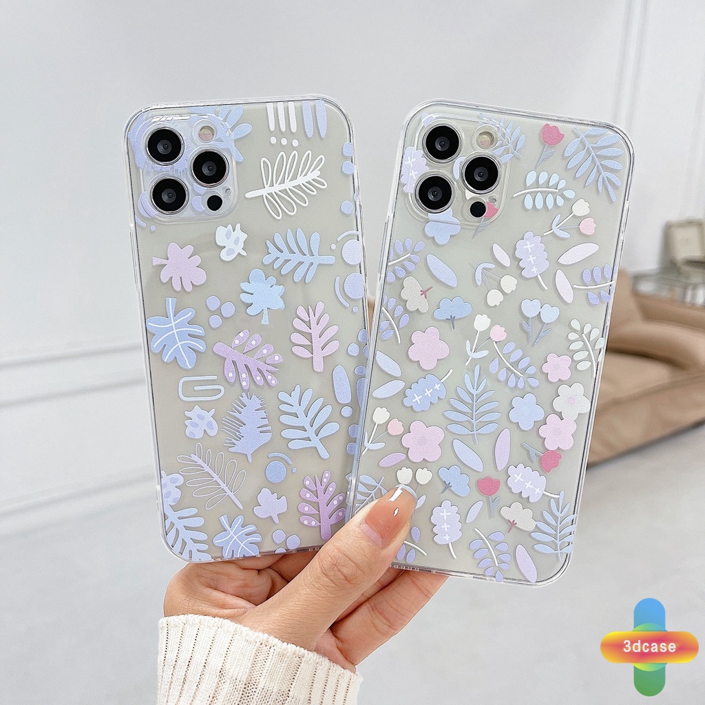 Casing Soft Case Compatible For IPhone XR 11 12 13 PRO MAX 6 7 6S 8 Plus X XS MAX 11 12 13 mini Se 2020 6SPlus 7Plus 6Plus 8Plus XSMAX A15 A16 A9 A5 A7 A5S Y12 Y20 Y15S A12 A03 Fashion Fresh Flower Silicone TPU Phone Case