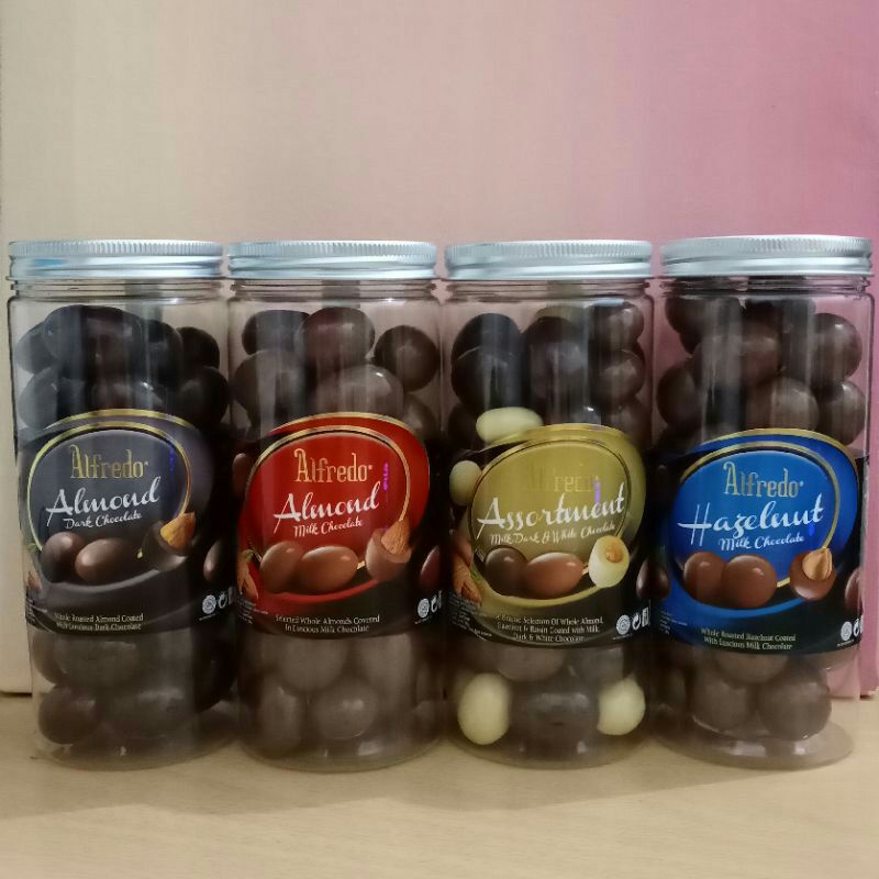 

Coklat Alfredo 280gr (almond dark/almond milk/hazelnut/)