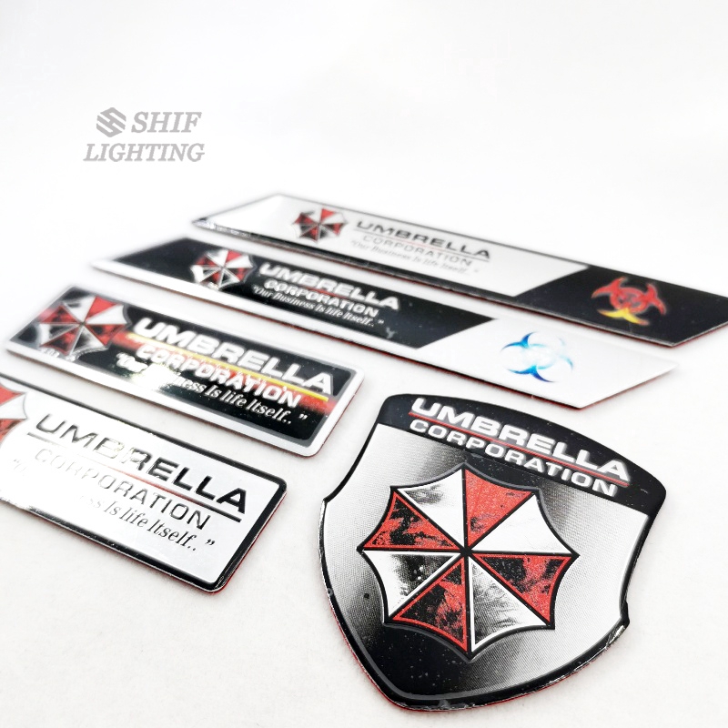 1pc Stiker Emblem Logo Umbrella Corporation Resident Evil Untuk Dekorasi Mobilmotor