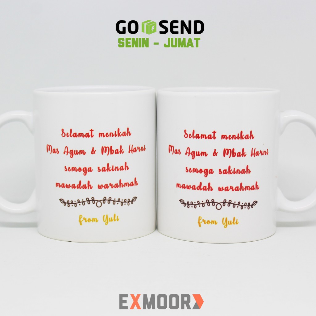 Mug Couple Tentara dan Perawat Hijab untuk Kado Pernikahan