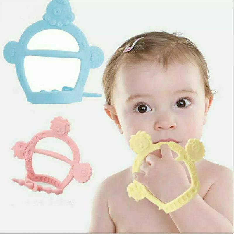 Teether bayi silikon/ Teether Gelang silicone/ Gigitan Bayi Bentuk Gelang fruit feeder