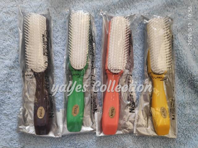 Sisir Rambut 2in1 sasak + lancip - stimmer penipis dg silet - Saku- hair dewasa remaja sikat karpet