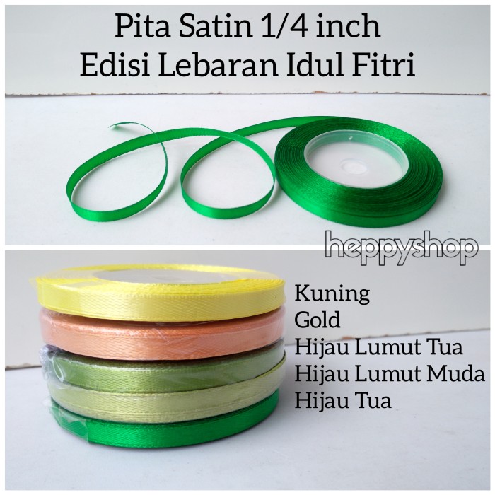 

Pita Satin 1/4 Inch Edisi Lebaran Idul Fitri - Hijau Tua 042