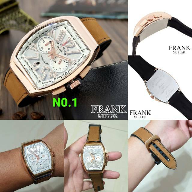Jam Tangan Analog Pria FRANK MULLER FMcr901 Chronograph  Mesin Jepang