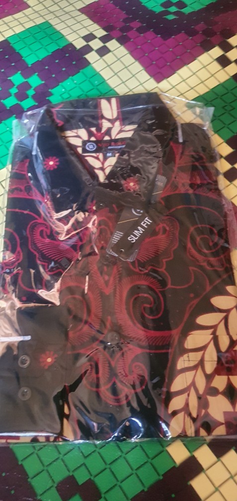 (bisa Cod) Hem Kemeja Batik Pria Slim Fit Modern Mewah Kualitas