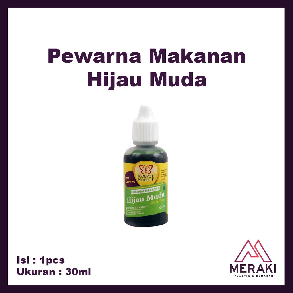 

Pewarna Makanan Koepoe Kupu kupu Hijau Muda