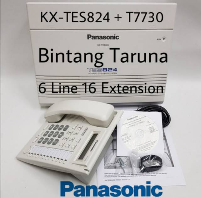 Pabx Panasonic KX-TES824 + Telepon KX-T7730 (6 Line 16 Ext)