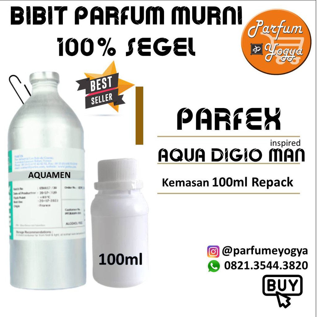 BIBIT PARFUM MURNI PARFEX AQUA DIGIO MAN 100 ML | PARFEX AQVA DIGIO MEN | BEST SELLER