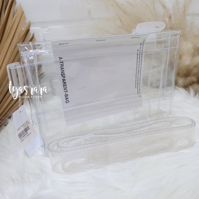 Square Transparan Bag - PVC Bag / Tas Transparan / Tas PVC / Tas Wanita