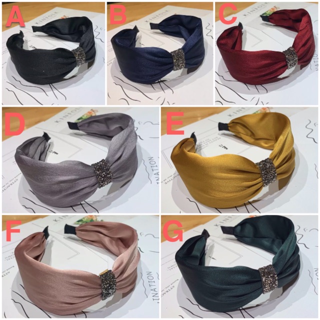 Bando-31 Bandana Kain Korea Elegan untuk Aksesoris Rambut Wanita