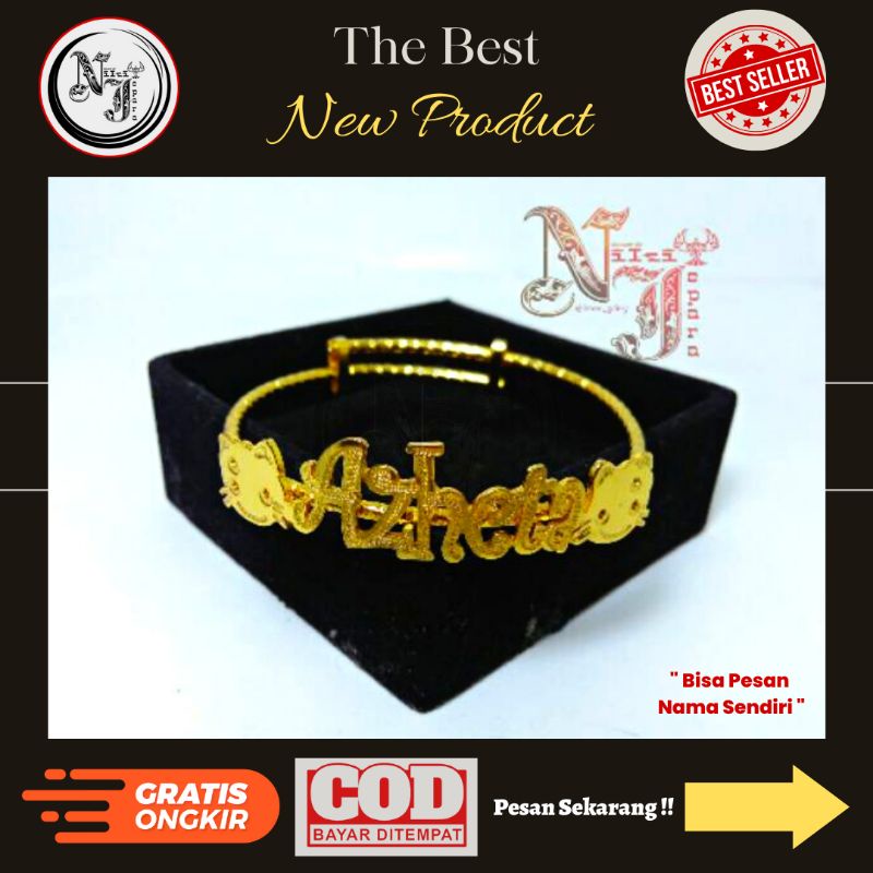 Gelang nama lapis emas || Gelang anak