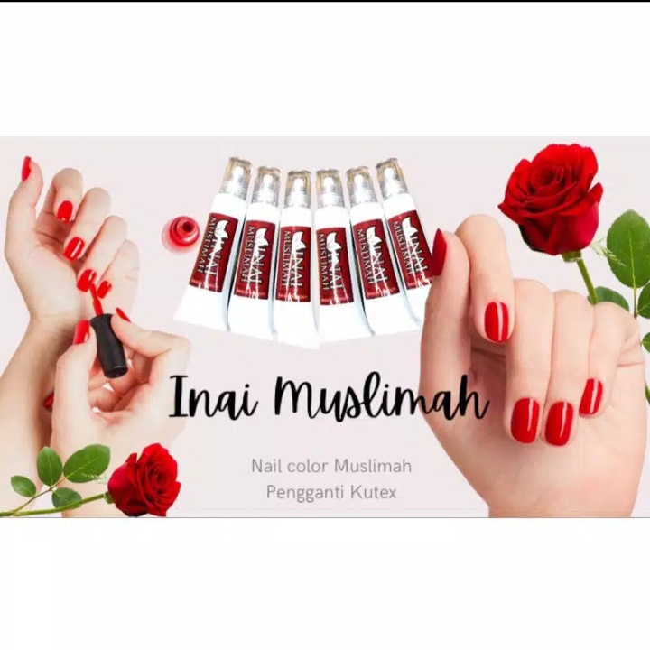 Inai Muslimah Halal - Inai kuku/kutek kuku/cat kuku/pacar kuku/Henna kuku halal - sah untuk sholat
