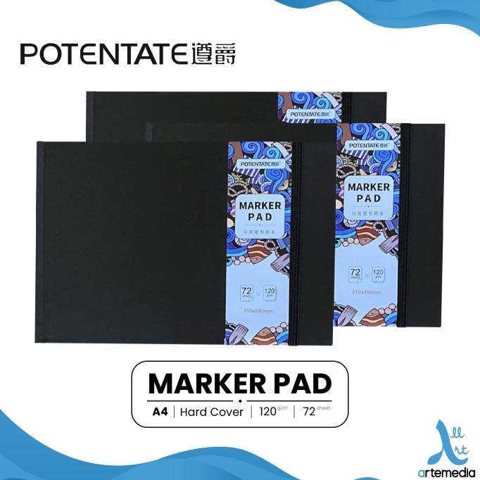 

(BISA COD) Buku Sketsa Potentate Marker Pad A4 Hard Cover Sketchbook PROMO Kode 1073