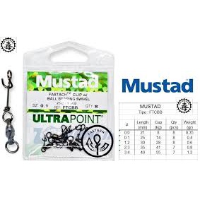 MUSTAD FASTACH CLIP with BALL BEARING SWIVEL