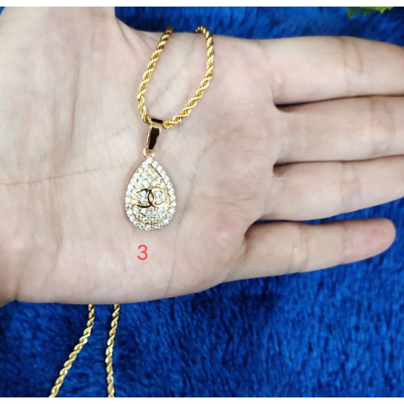 Fifi Fashion Kalung Liontin Model Maela Perhiasan Lapis emas 28#