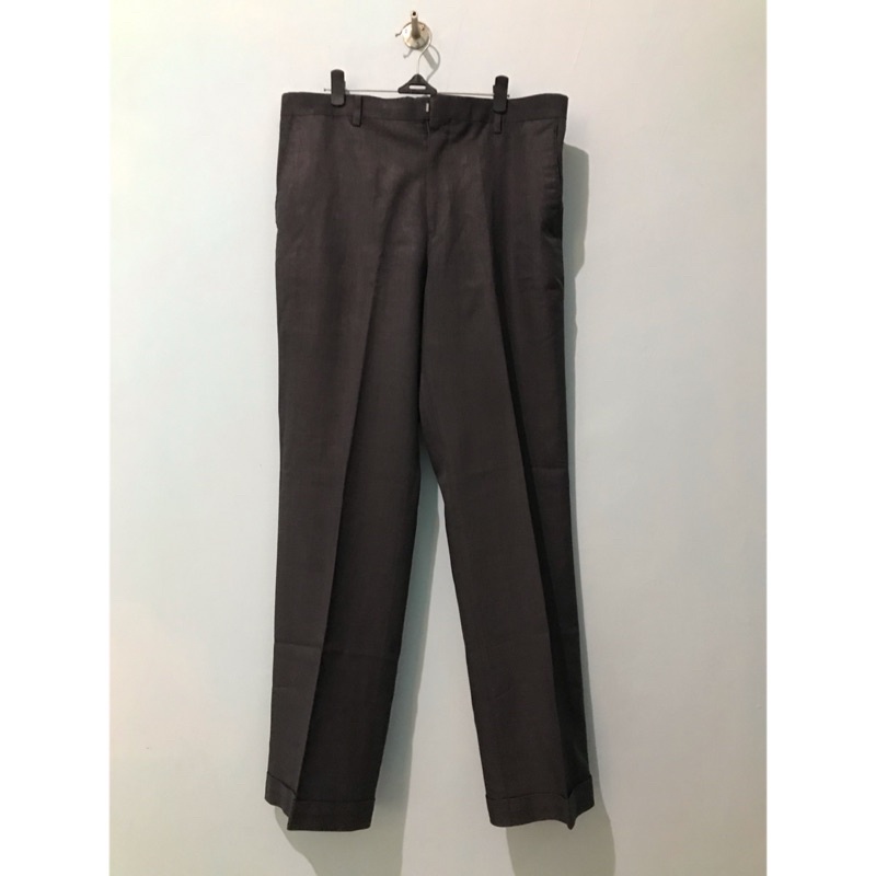(TT109)PL celana panjang formal pria merk JOBB wrn dark grey bahan kain size 34,saku kanan kiri depa
