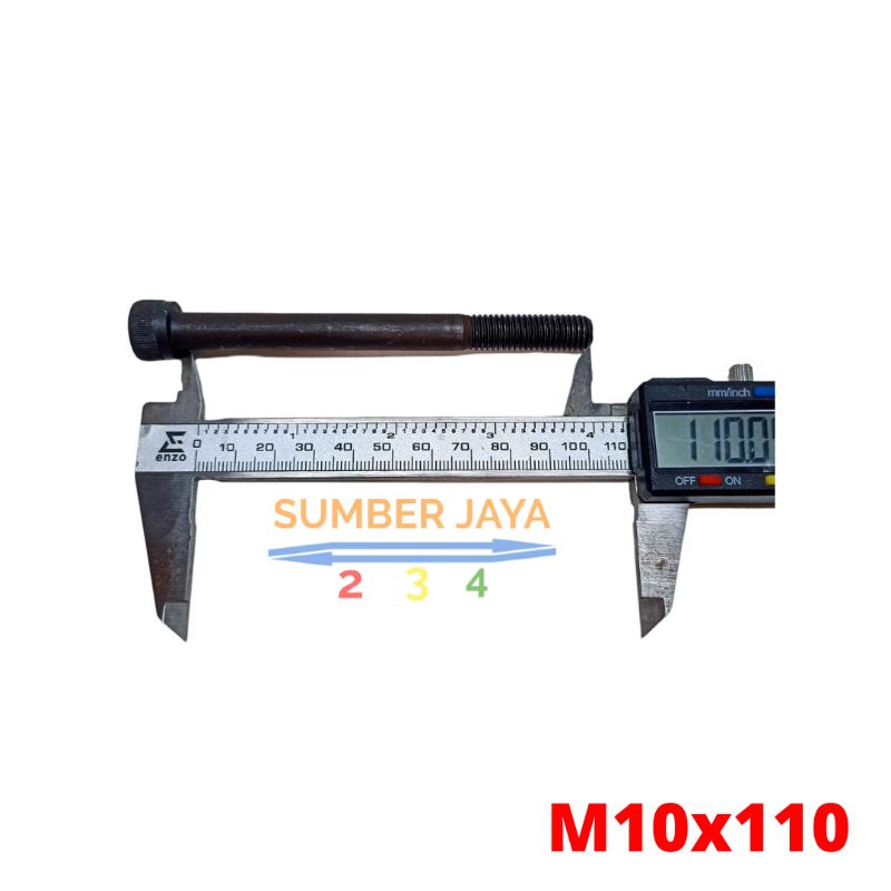 Baut L M10  x 110 Hitam /skrup L TERMURAH