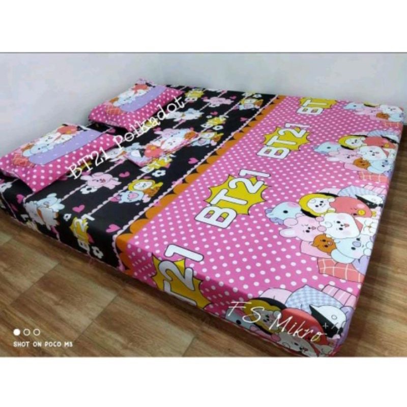 Sprei bt21 polkadot