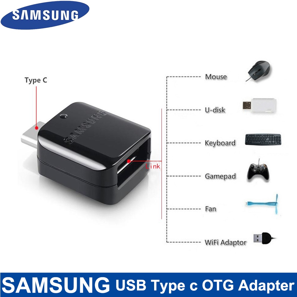 Samsung Kabel Adapter Konverter USB Tipe C Male Ke USB Female