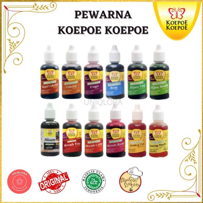 

PEWARNA MAKANAN 30ML KOEPOE KOEPOE - FOOD COLOURING 30ML KOEPOEKOEPOE