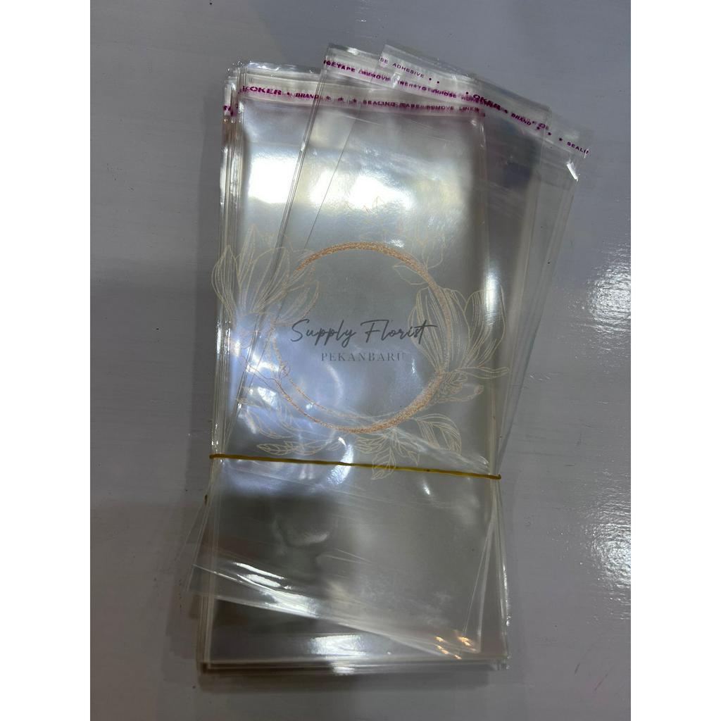 SUPPLYFLORIST - PLASTIK MONEY BOUQUET DENGAN SEAL PEREKAT PLASTIK OPP 8x16CM PLASTIK BUKET UANG PLAS