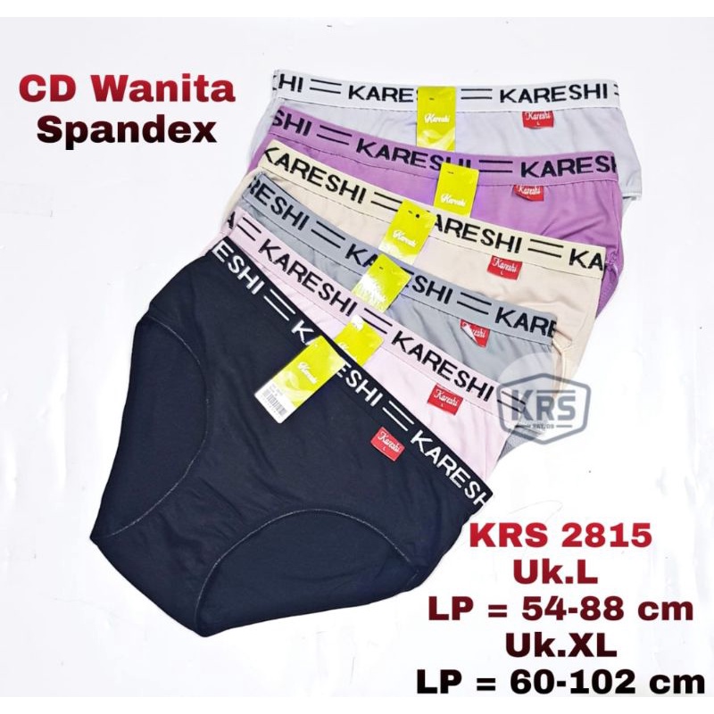 12 Pcs/Beee_91/Lusinan Celana Dalam Wanita Cd Perempuan Kareshi Karet Luar 2815