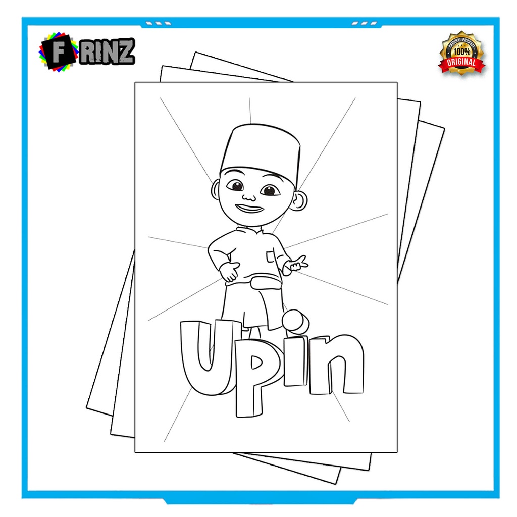 Gambar Sketsa Mewarnai ~ 07 . Upin Ipin Part 1 / Seketsa Lukis / Drawing Sketch / Menggambar-03