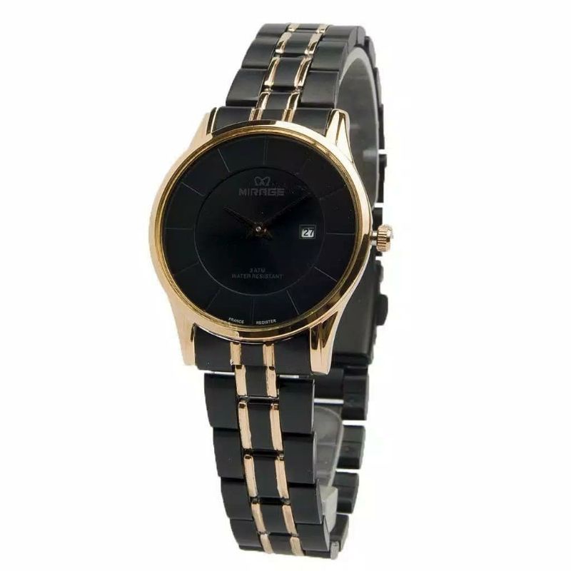 jam tangan Mirage Rante blackgold wanita 8670