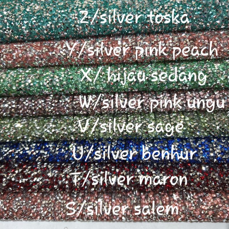 Diamond Tikar Kristal Acak setrika Per 1 baris