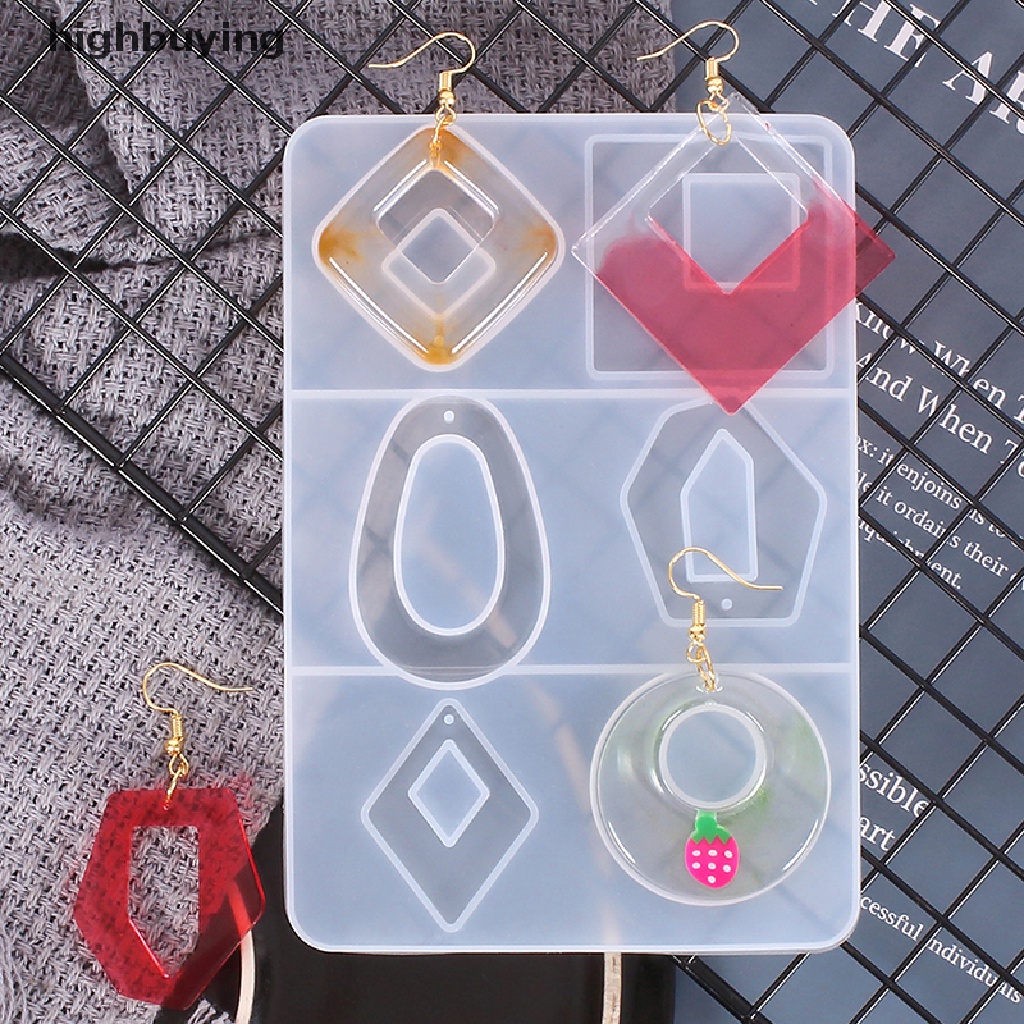 Hbid Cetakan Resin Epoxy Bahan Silikon Untuk Membuat Perhiasan Anting / Kalung / Liontin DIY