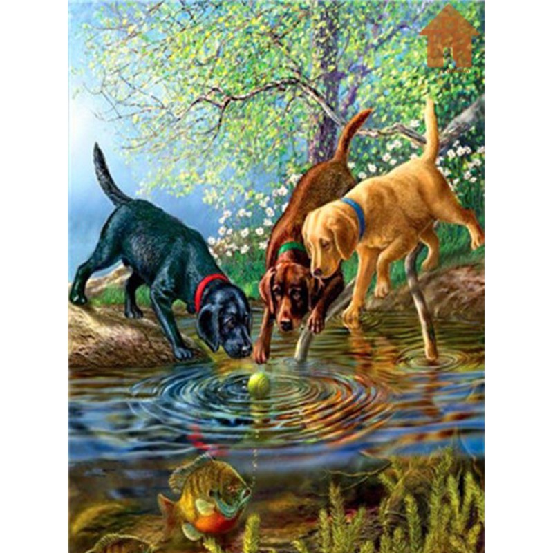 DIY - Set Melukis / painting by number kit - ANIMAL 40x50cm. part-3