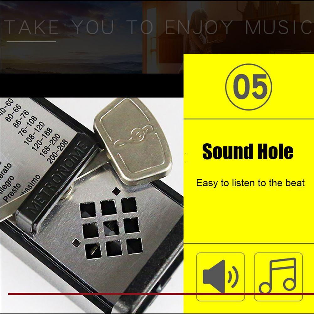 SUYO Mekanis Gerakan Metronome Mekanisme Portable Kutu Mini-tock Untuk Gitar Piano Violin Ukulele