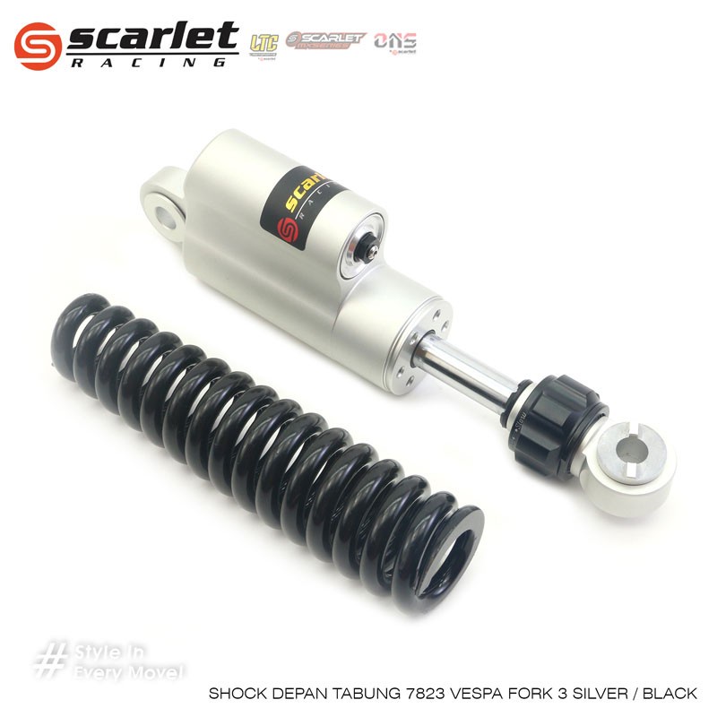 SCARLET RACING Shock Breaker Skok Depan Tabung Vespa Klasik 7823 Fork3