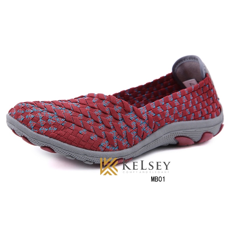 NICOLE Sepatu Rajut Wanita Kelsey / Sepatu Flat Rajut Wanita MB01 Flats Shoes Rajut anyaman