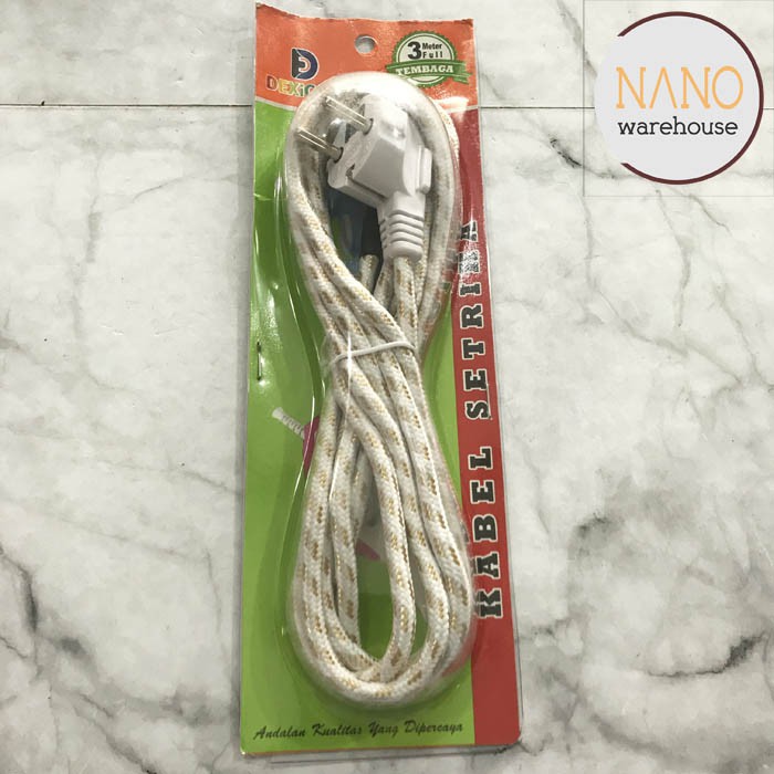 Kabel Listrik Setrika Arde 3 Meter Full Tembaga Dexicon