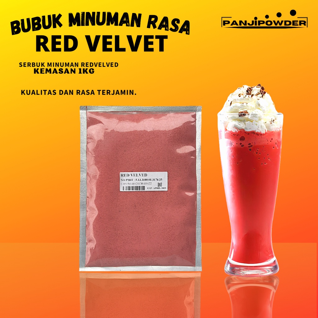 bubuk minuman rasa red velvet 1kg bubuk minuman aneka rasa serbuk minuman kekinian