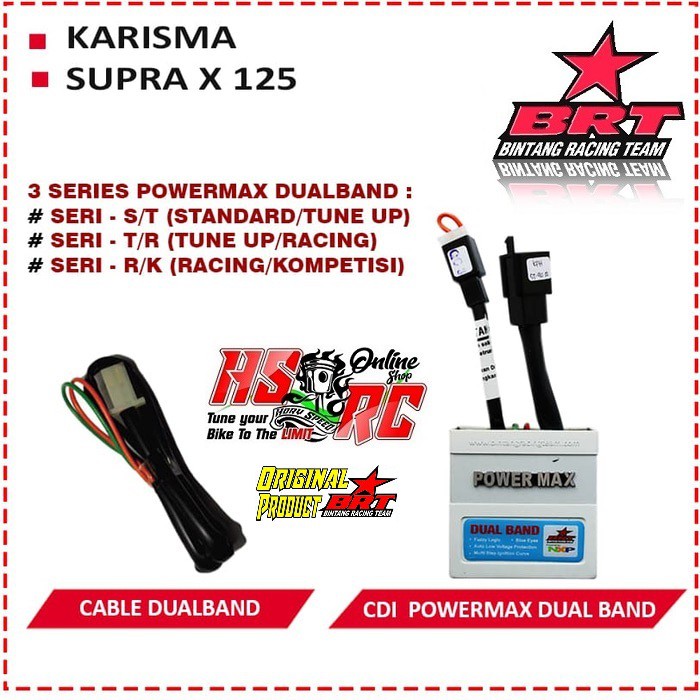CDI Racing BRT POWER MAX Dual Band Honda KHARISMA Supra x 125 Harian Balap Tune Up CDI Supra X 125