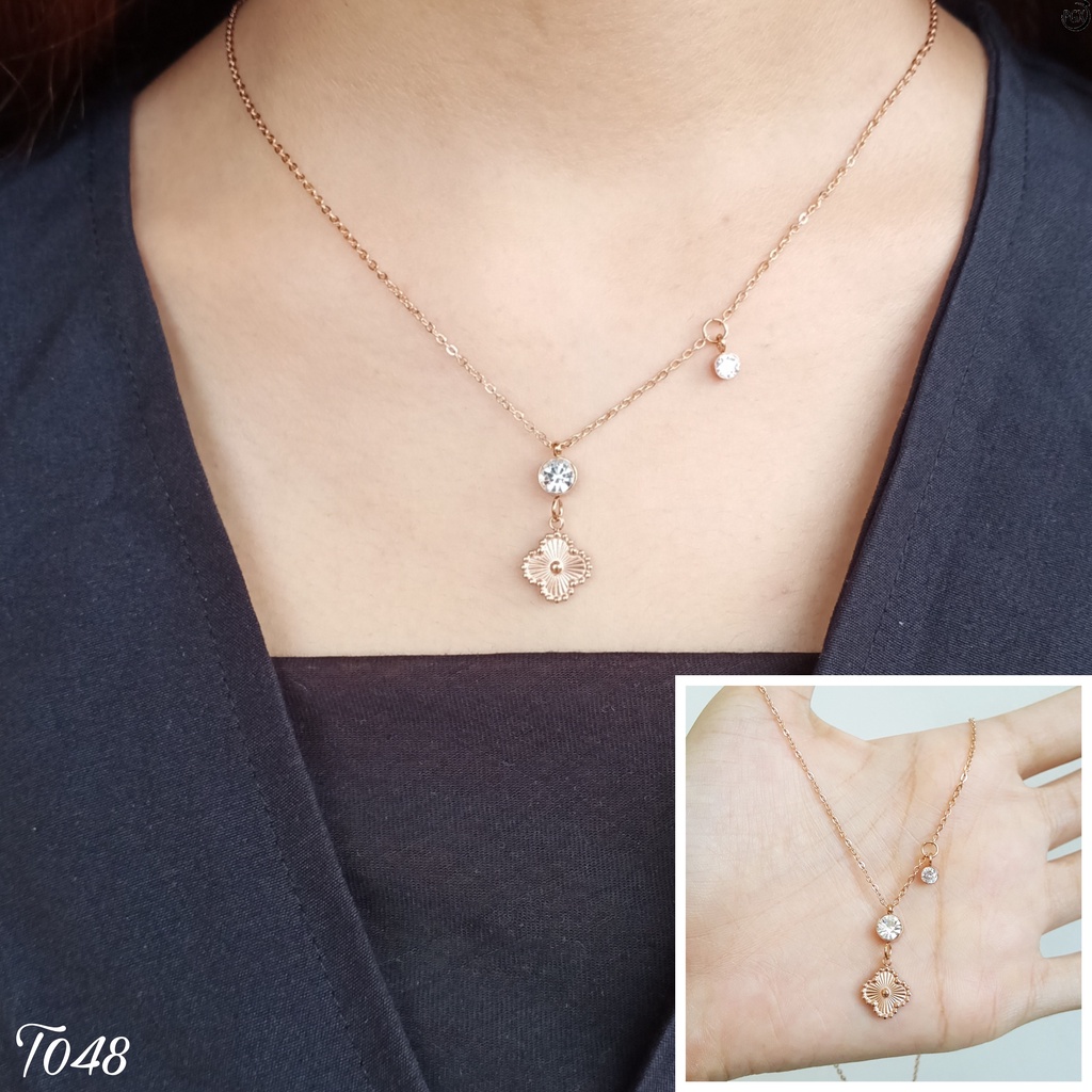 PGX Kalung Titanium Wanita Panjang Multi Layer Anti Karat Premium - T048