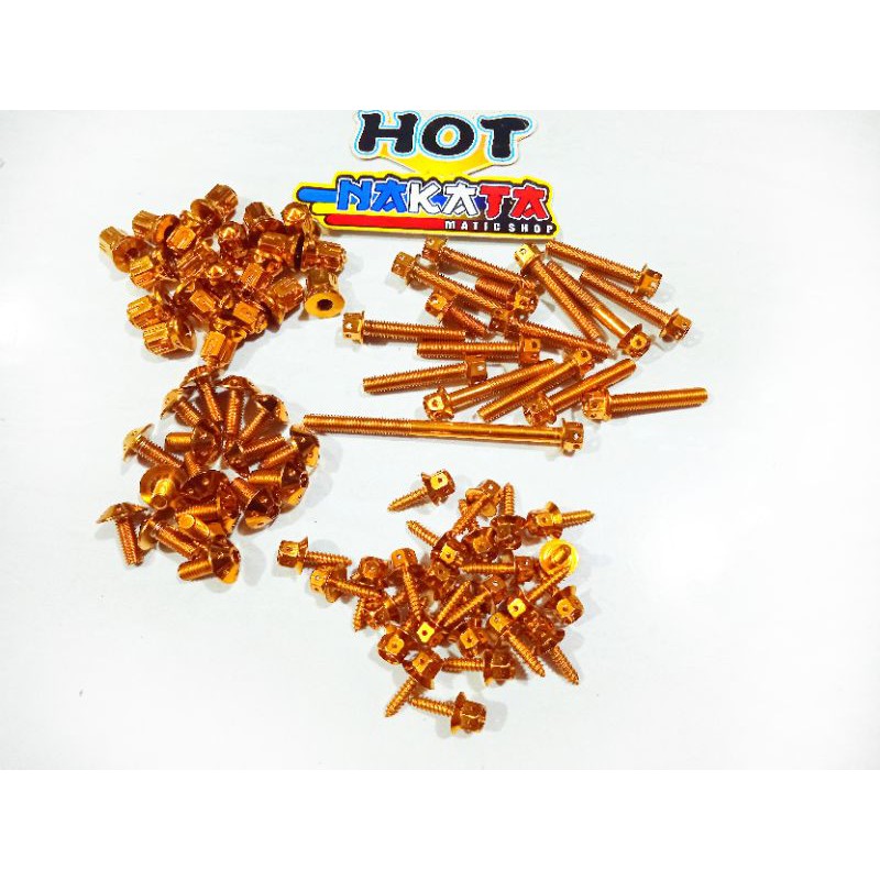 baut cvt gold baut payung gold baut mur 10 baut payung gold baut body motor gold bau variasi baut