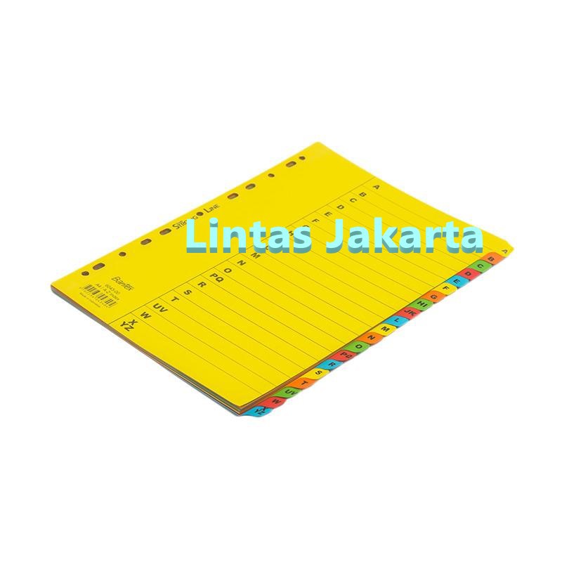 Divider / Pembatas File Bahan Karton Merk Bantex 6043 Abjad A - Z Ukuran A4