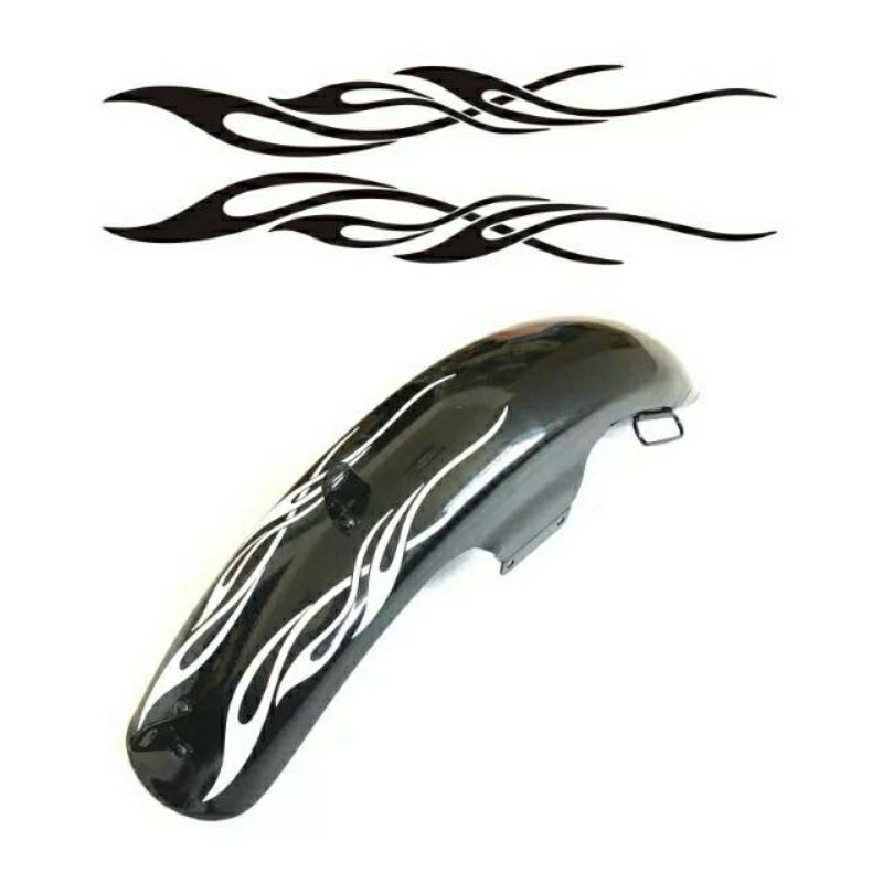 STIKER SPAKBOR STICKER STRIP API SPAKBOR DEPAN MOTOR