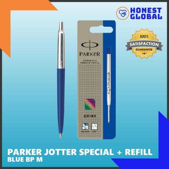 

Office & Stationery | Alat Tulis | Paket Parker Jotter Special Pen + Refill Bp M Blister, Blue | Best Seller
