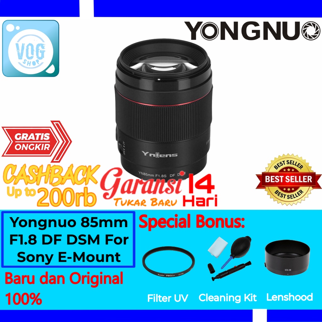 Lensa Yongnuo 85mm F1.8 DF DSM for Sony E-Mount - Lensa Sony 85mm