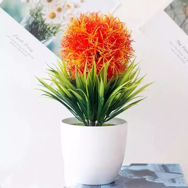 Kunataruma AM346 Bunga plastik / Pajangan bunga Artifisial / Snapdragon Vas-Orange