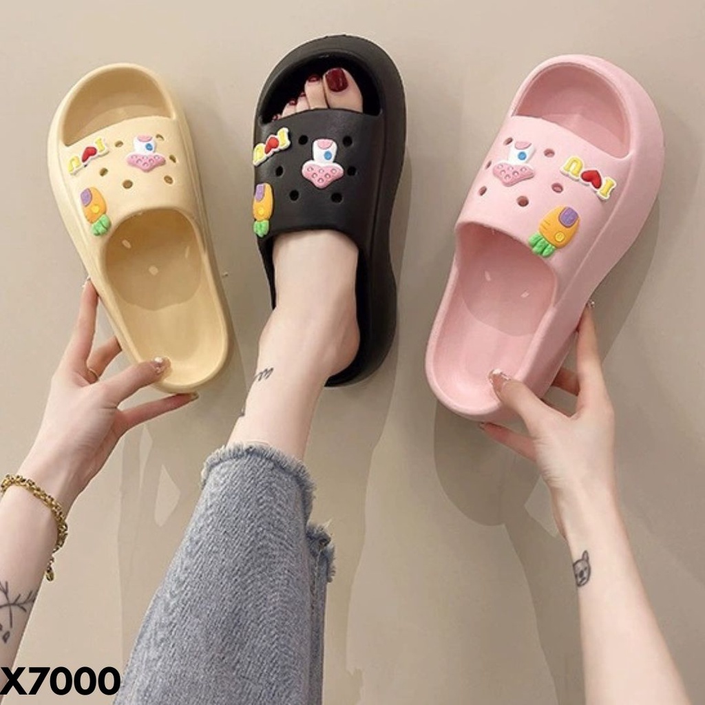 SANDAL WEDGES WANITA KEKINIAN BEST SELLER HIGHSOLE INDONESIAN STUDENT STYLE BAHAN RUBBER IMPORT 7000