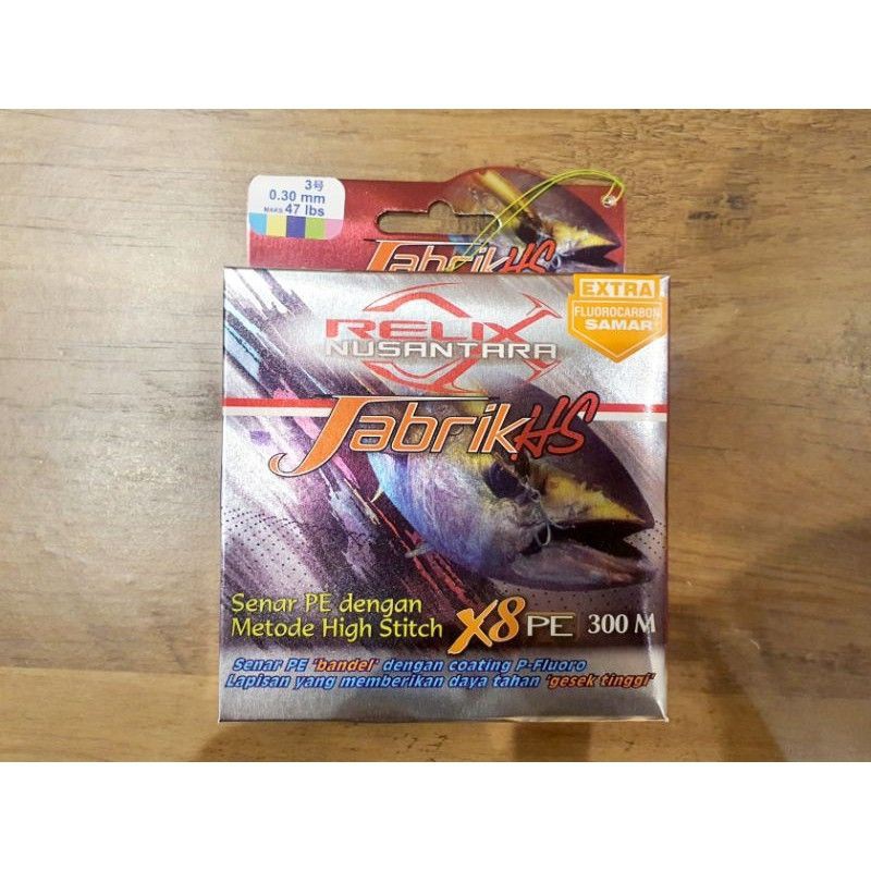 Senar PE Jabrik HS X8 PE 0.6 0.8 1 1.5 2 2.5 3 3.5 4 5 6 8 Relix Nusantara 300 meter