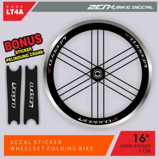 Decal Sticker Rim Wheelset Sepeda  Lipat  Ring  16  INCH 