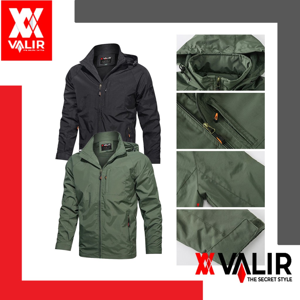 Jaket Taslan Pria model Terbaru/Jaket Outdoor Anti air Original - Valir NAZRIE