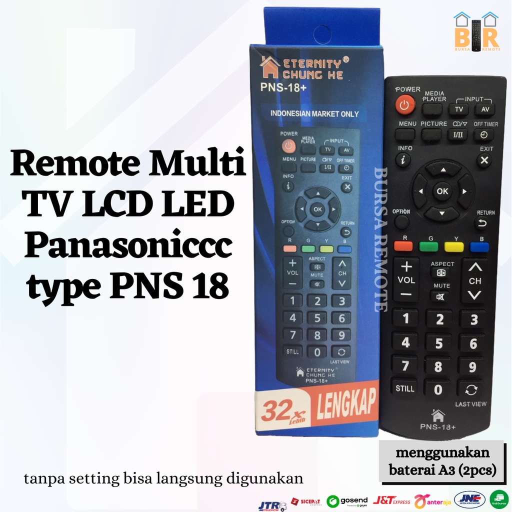 Remote Tv Panasonikk LCD LED Vierra Plasma Pns-18 Non Smart