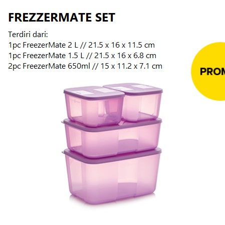 freezermate ungu set 4pc + box atau ecer 1pc